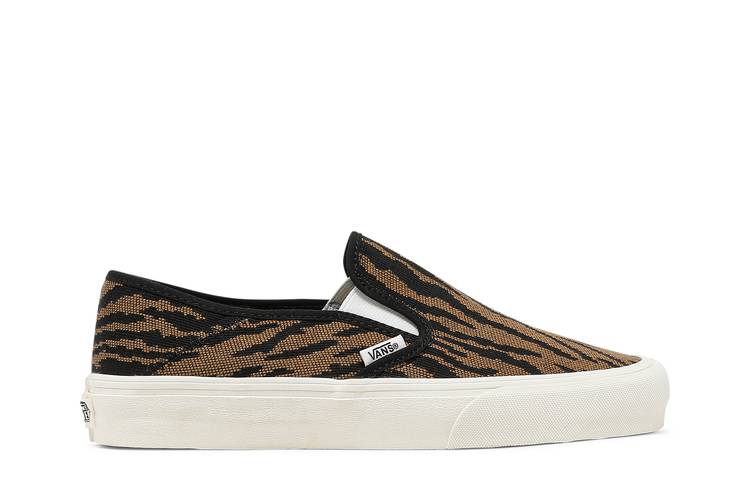 vans woven tiger slip on