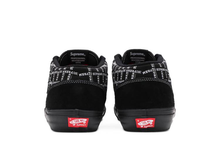 Vans Supreme Half Cab Pro '92 Logo Pattern - Black