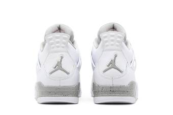  Nike Men's Air Jordan 4 Retro White Oreo, White/Tech  Grey/Black/Fire Red, 7.5