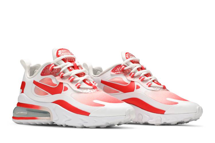 Nike Air Max 270 React Bubble Wrap Shoes Red Size 6.5 - $119