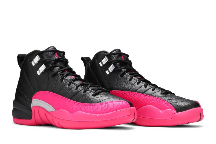 black and pink jordans 12