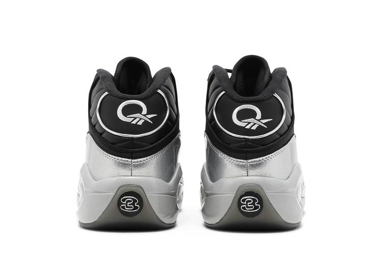 Reebok Question Mid i3 Motorsports Men's Shoes, Black/Silver, Size: 8