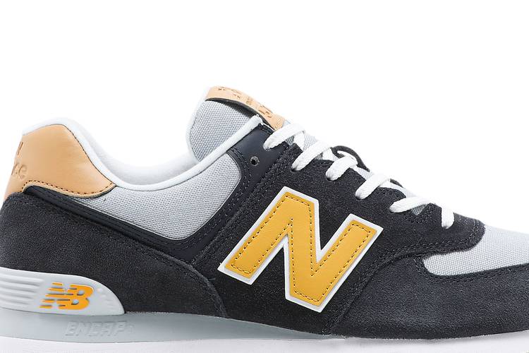 new balance 574 outerspace with varsity gold