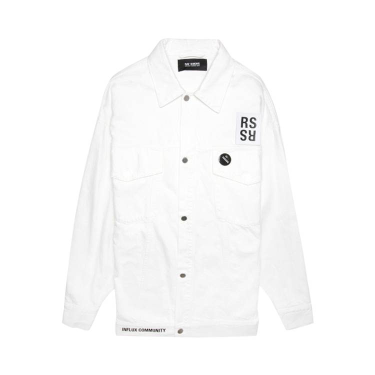 Buy Raf Simons Oversized Denim Jacket 'White' - 211 M723 0010