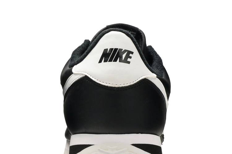 Nike Cortez Basic Leather Men's Shoes Black/White/Metallic Silver  819719-012 (11.5 D(M) US)