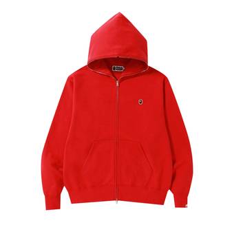 Buy BAPE Relaxed One Point Full Zip Hoodie 'Red' - 1F80 115 004