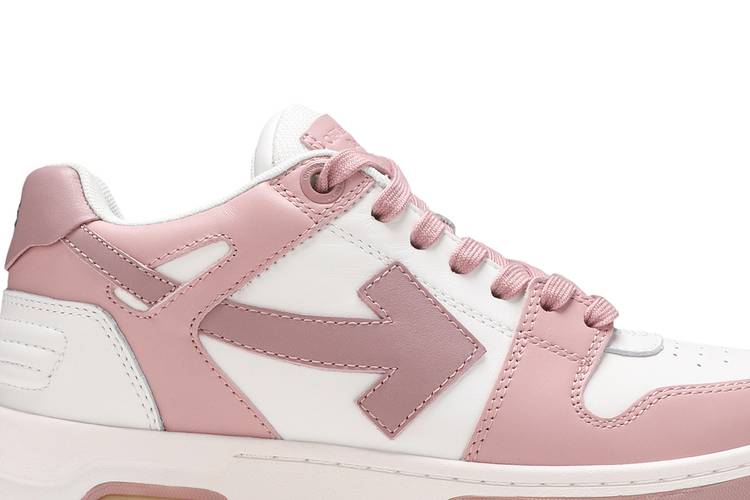 Off-White Out of Office Grey Arrow Calf Leather Pink / White Low Top  Sneakers - Sneak in Peace