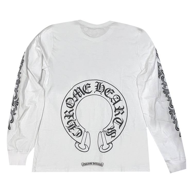 Buy Chrome Hearts Floral Long-Sleeve 'White/Black' - 1383