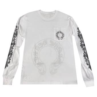 Buy Chrome Hearts Floral Long-Sleeve 'White/Black' - 1383