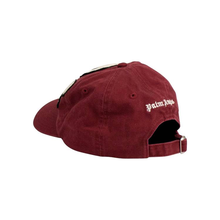 Buy Palm Angels Skull Patch Baseball Cap 'Bordeaux Red
