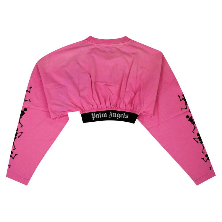 Palm Angels Dance Of Death Cropped T-Shirt 'Pink' | GOAT