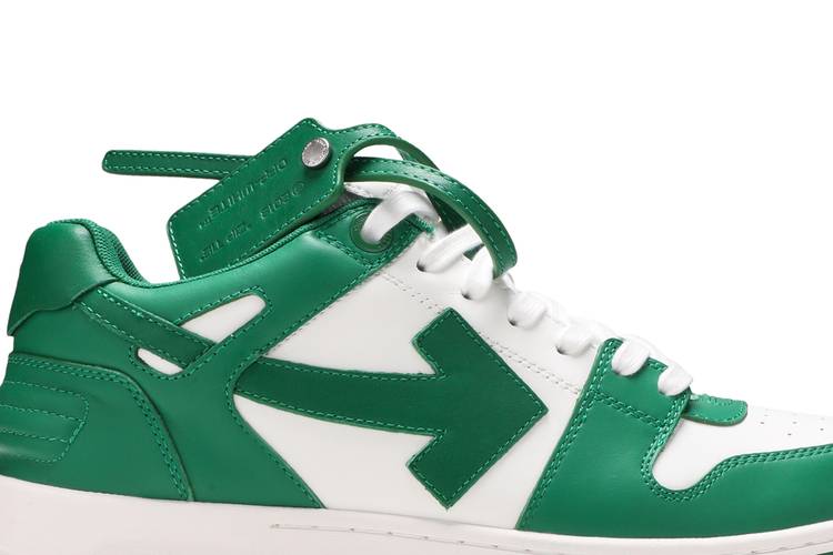 Buy Off-White Out of Office Low 'White Green' - OMIA189S21LEA001 0155
