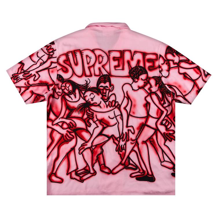 Supreme Dancing Rayon Short-Sleeve Shirt 'Pink' | GOAT