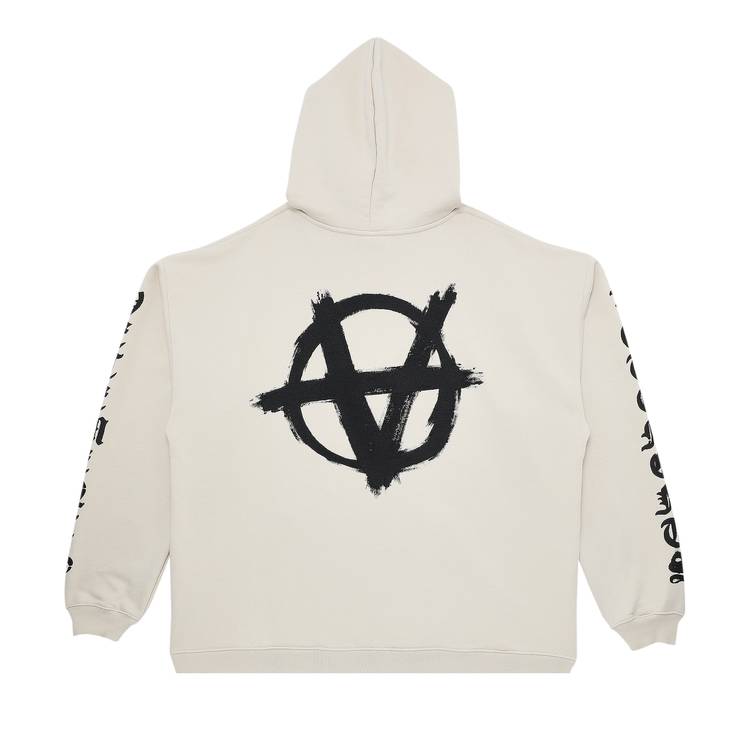 Buy Vetements Double Anarchy Logo Hoodie 'Off White/Black 