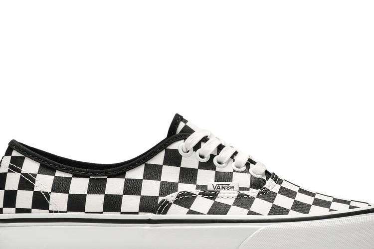 white checkerboard authentic vans