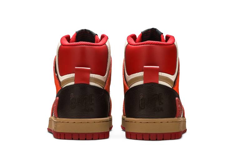 Buy Bape Sta 93 HI 'Red Orange Light Sand' - 001FWG701034X - Red