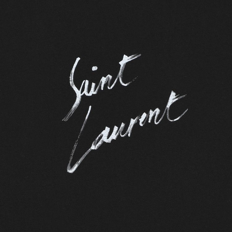 Buy Saint Laurent Logo T-Shirt 'Black' - 480406 YB1GN 9787N | GOAT