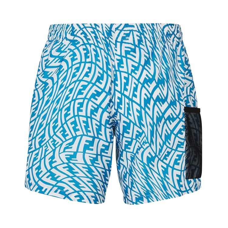 Buy Fendi x Sarah Coleman Fisheye Logo Swim Trunks 'Pale