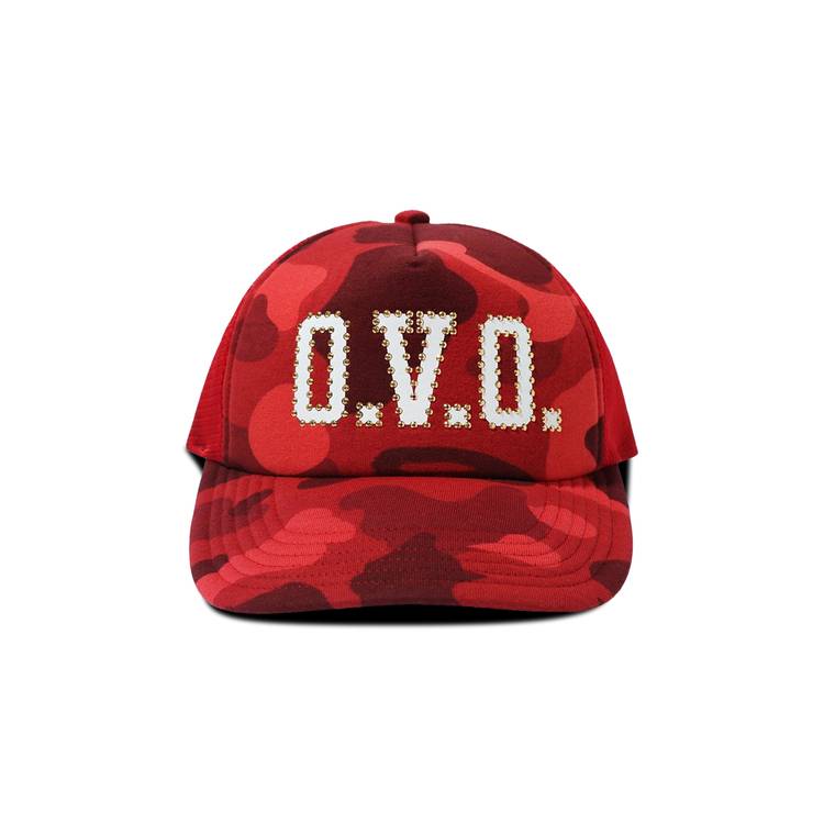 Buy BAPE x OVO Color Camo Mesh Cap 'Red' - 1G23 180 924 RED | GOAT