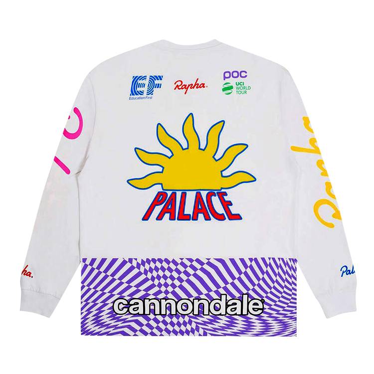 Buy Palace x Rapha Off Bike Long-Sleeve 'White' - P19LS038 | GOAT