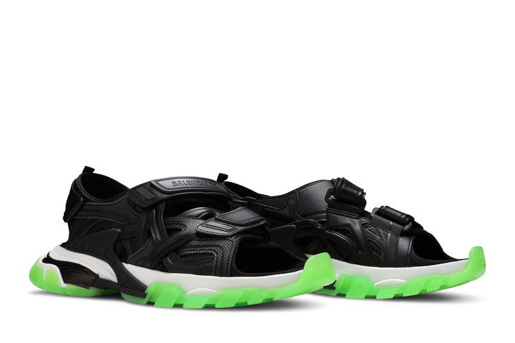 Balenciaga Track Sandal Clearsole - Black Fluo Green