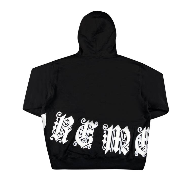 Supreme Old English Wrap Hooded Sweatshirt 'Black'