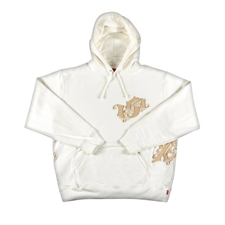 Supreme Old English Wrap Hooded Sweatshirt 'White'