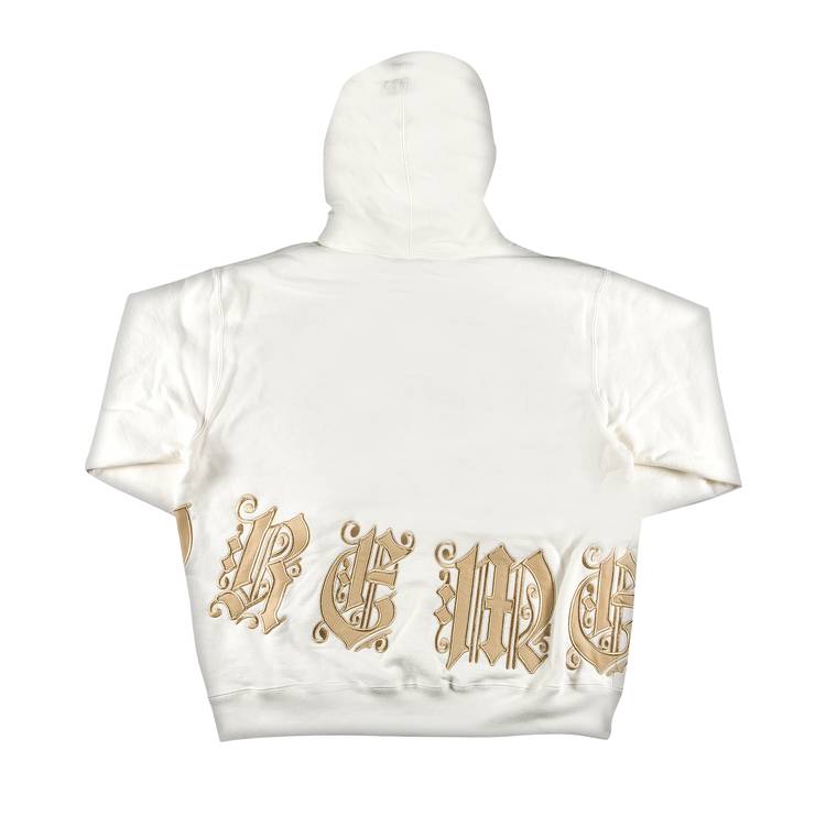 Supreme Old English Wrap Hooded Sweatshirt 'White'