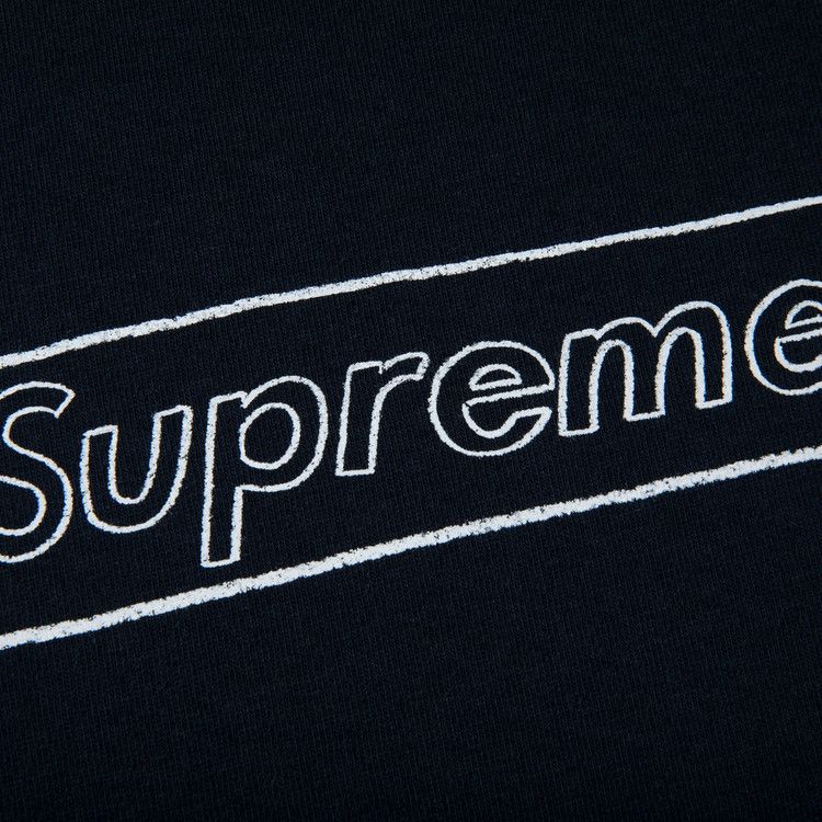 Buy Supreme x KAWS Chalk Logo Tee 'Navy' - SS21T7 NAVY | GOAT