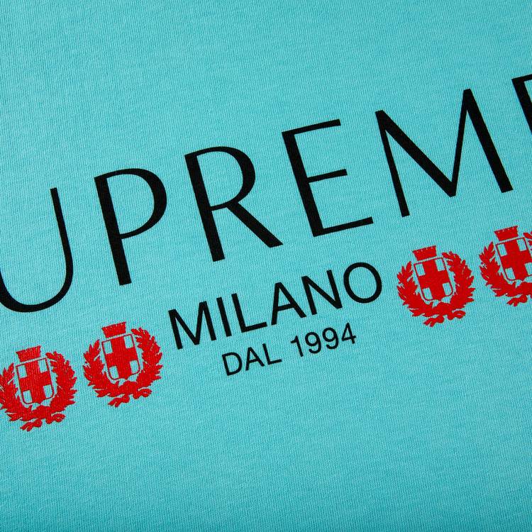 Buy Supreme Milano Tee 'Light Teal' - SS21T43 LIGHT TEAL | GOAT