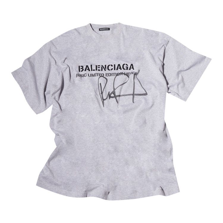 Balenciaga Oversized T-Shirt Heather Grey/Washed Black