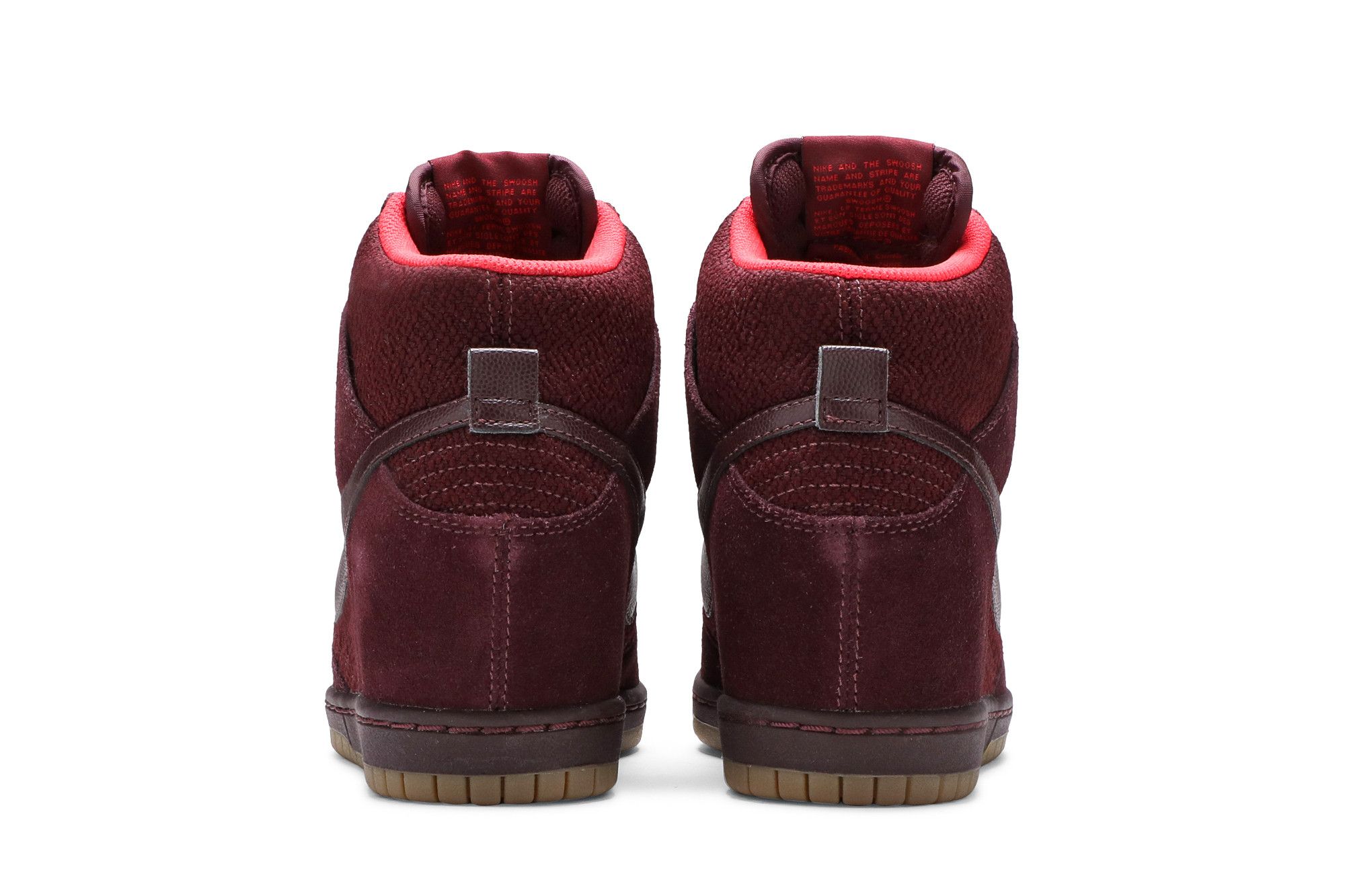 Pre-owned Nike Wmns Dunk Sky Hi Mesh In Red