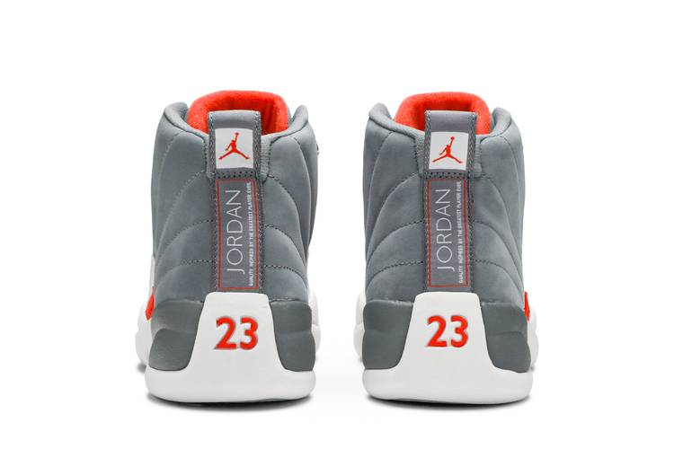 grey and orange jordan 12