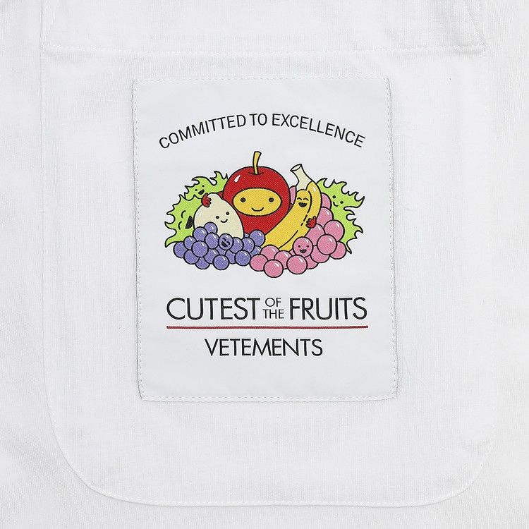 Buy Vetements Cutest Of The Fruits Logo Shorts 'White