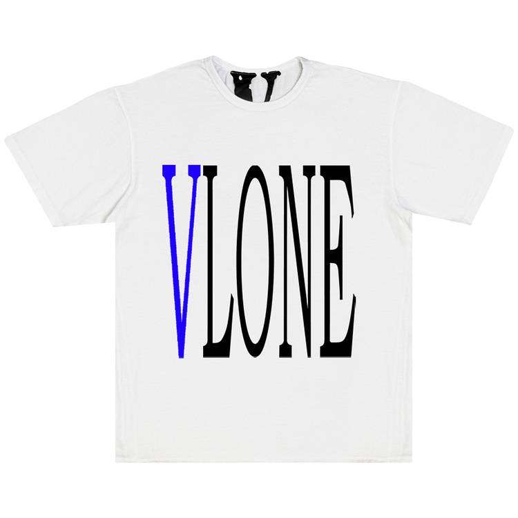 Vlone Staple T-Shirt 'White/Blue' | GOAT