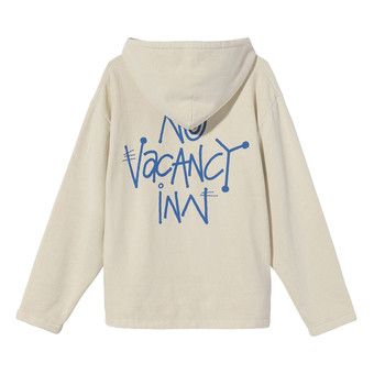 Buy Stussy x No Vacancy Inn Fleece Hoodie 'Cement' - 318037 CEME
