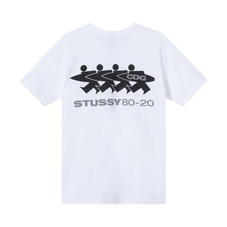 Stussy X Comme Des GarçOns Surfman T-Shirt 'white'
