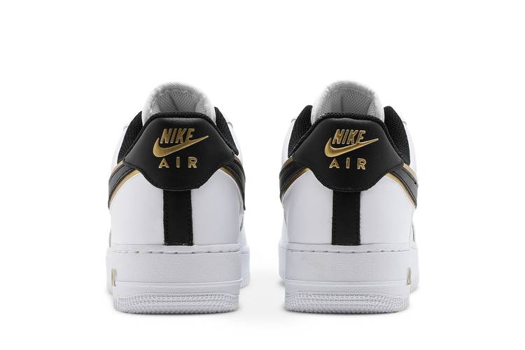 Size 8.5 - Nike Air Force 1 Black Metallic Gold White - da8481 001