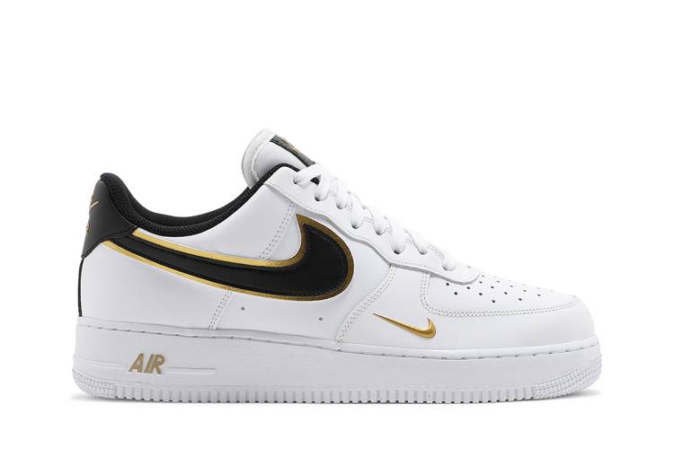 Size 12 Nike Air Force 1 '07 LV8 Gold Foil Swoosh White/Gold Olympic  Men's Shoes