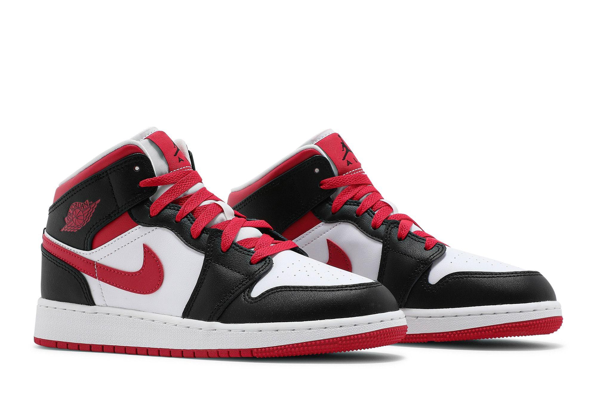 Pre-owned Air Jordan 1 Mid Gs 'white Very Berry'