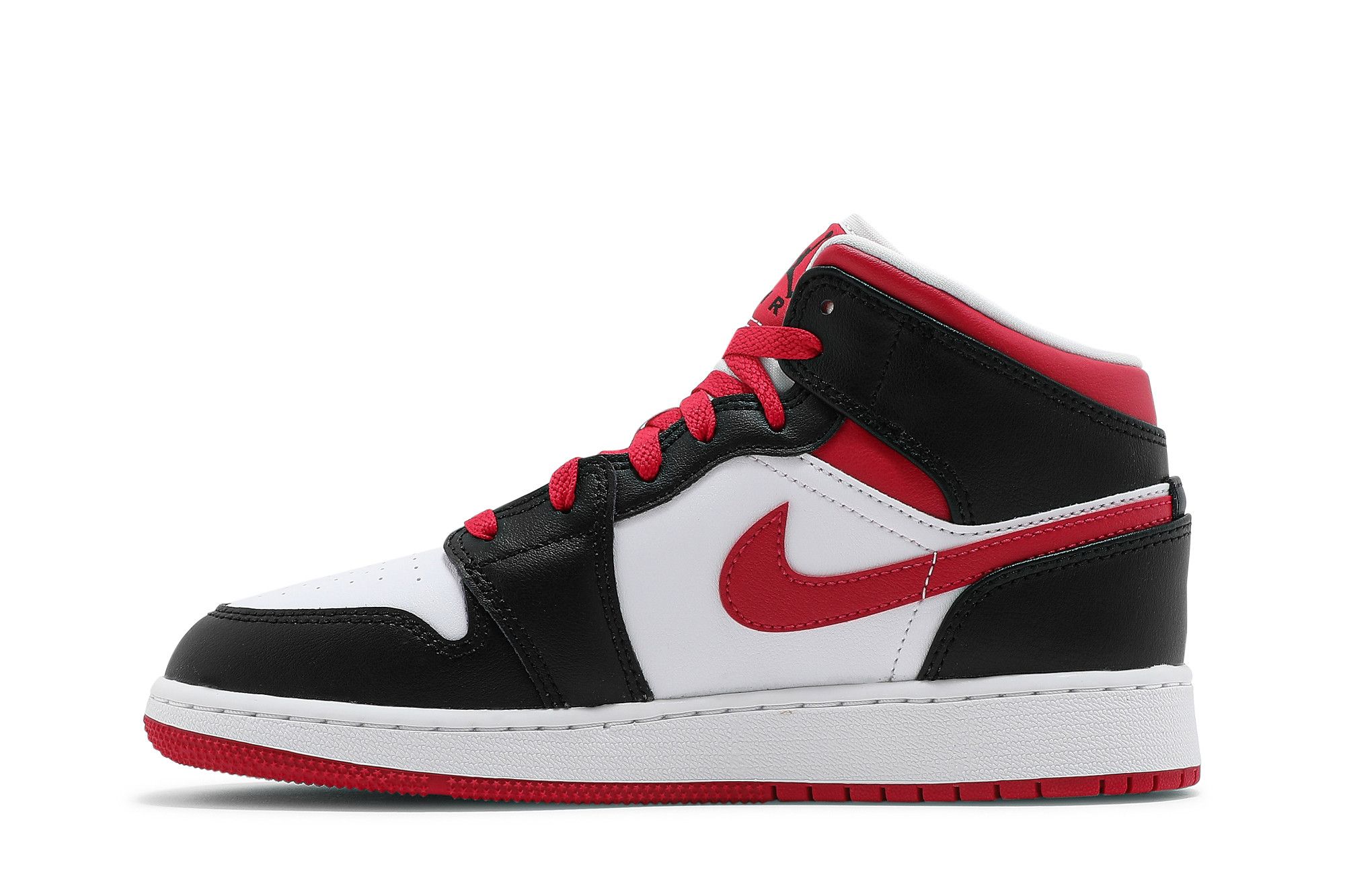 Pre-owned Air Jordan 1 Mid Gs 'white Very Berry'