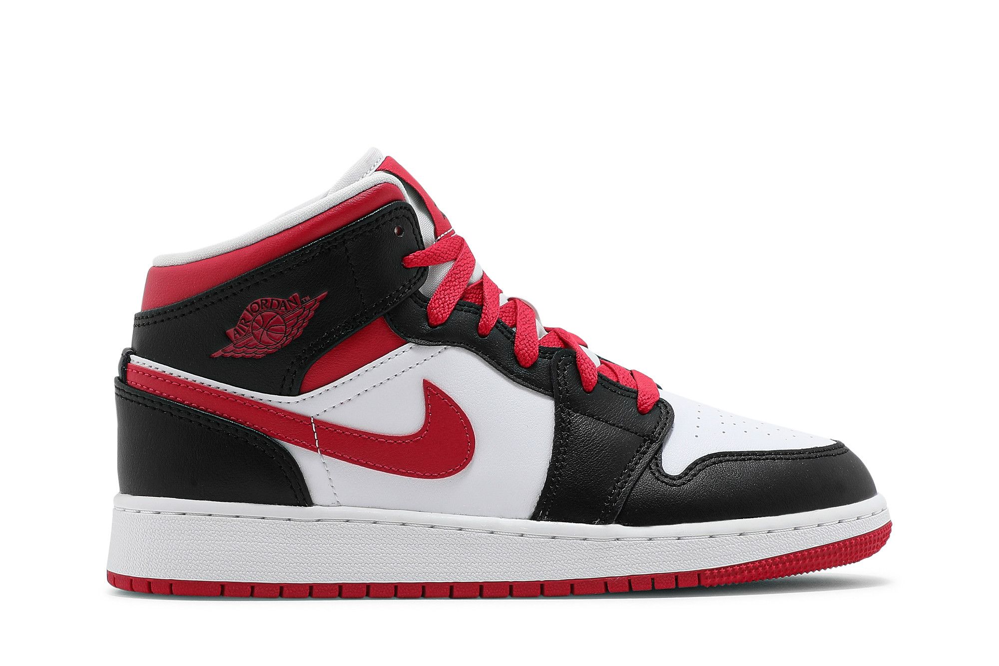 Pre-owned Air Jordan 1 Mid Gs 'white Very Berry'