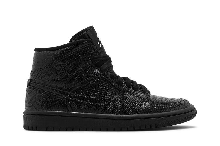 Buy Wmns Air Jordan 1 Mid 'Black Snakeskin' - BQ6472 010 | GOAT