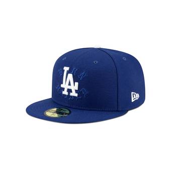 Born x Raised Los Angeles Dodgers Shadow Fitted Hat Blue