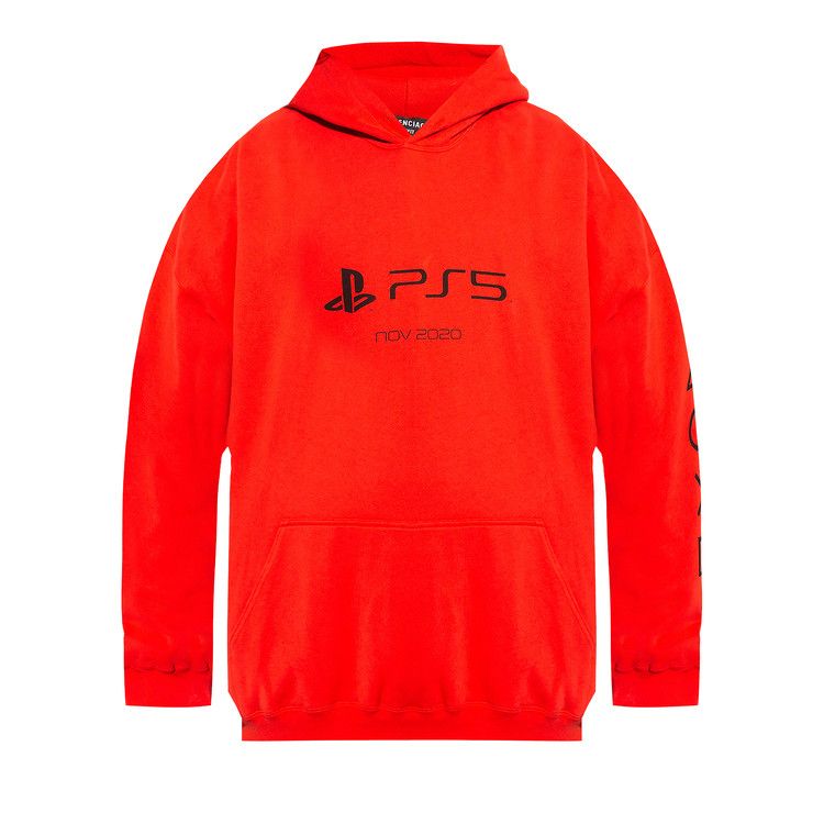 Balenciaga Playstation Boxy Hoodie Vermillon/Black