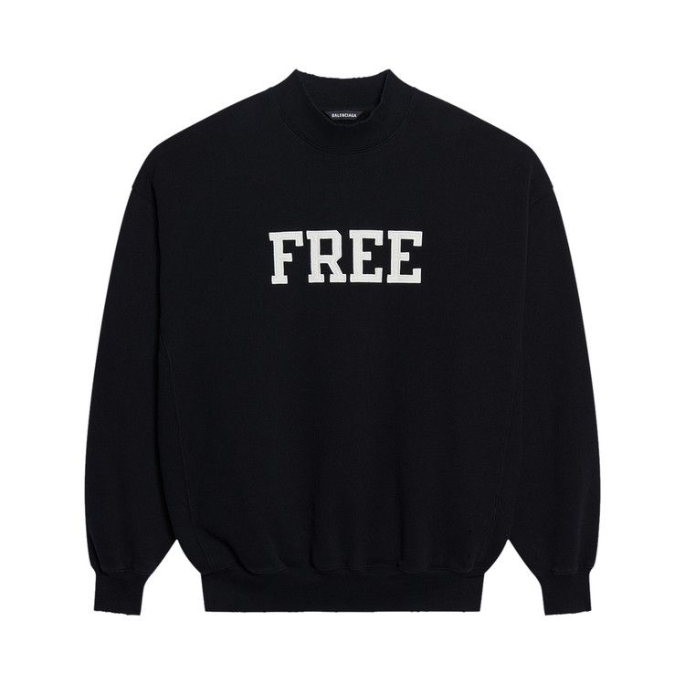 Balenciaga Free Logo Crewneck Black/White