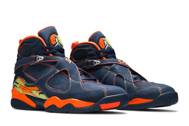 Navy blue and store orange jordan 8