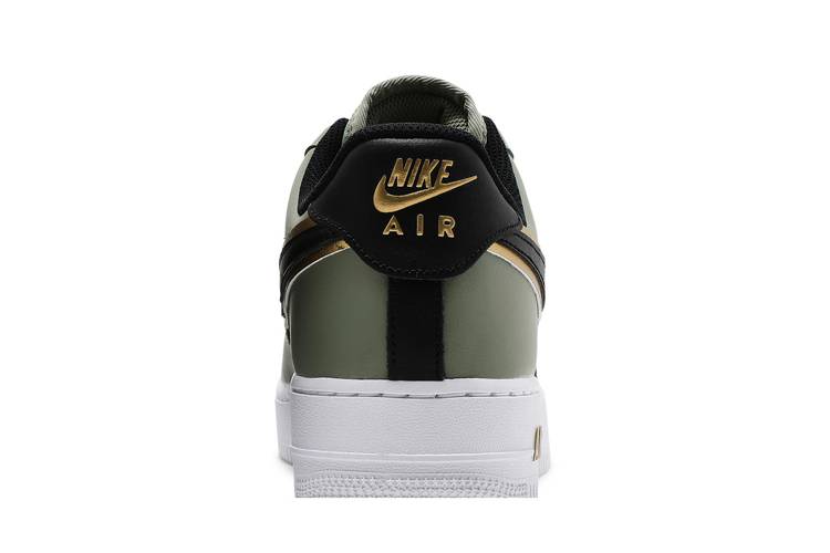 Nike Air Force 1 '07 LV8 Oil Green/Metallic Gold/White/Black on Feet Review  DA8481-300 