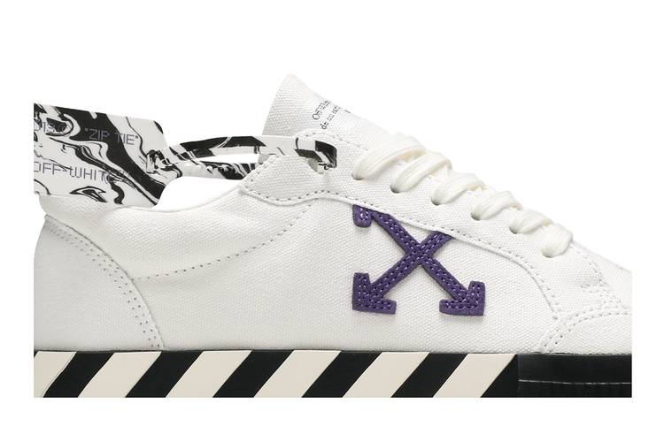 NIB OFF WHITE c/o VIRGIL ABLOH White HG 'Purple Runner' Sneakers  8/38 $700