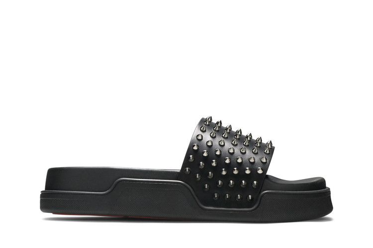 Buy Christian Louboutin Pool Fun Slide 'Black' - 1201293BK58 | GOAT